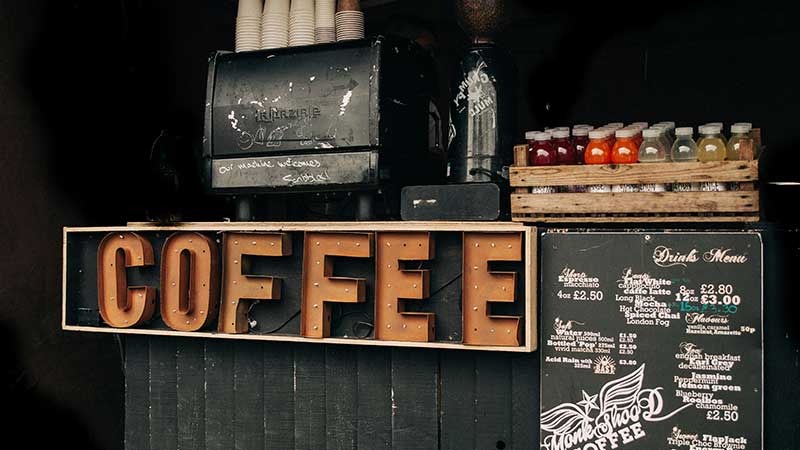 outdoor coffee kiosk