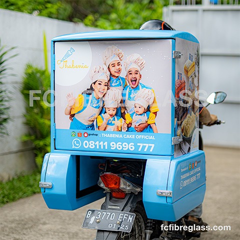 box motor fiberglass untuk pengiriman cake roti dessert