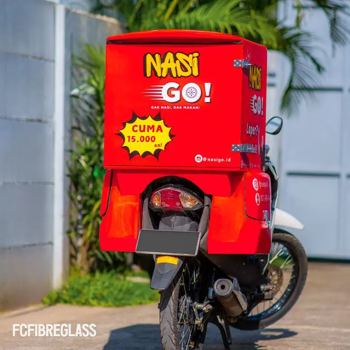 Box motor delivery fiberglass pengiriman catering