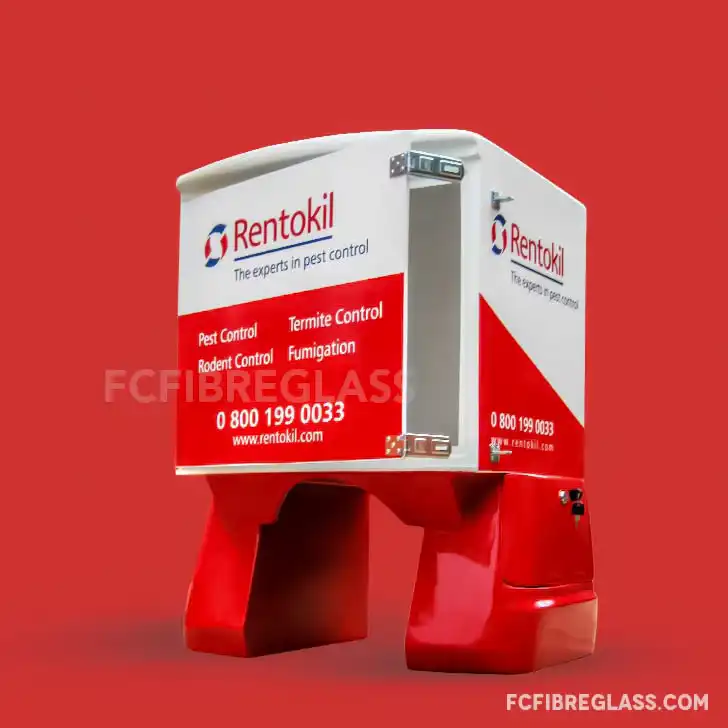 Box motor fiberglass untuk jasa pest control dengan desain kokoh dan aman untuk peralatan kerja
